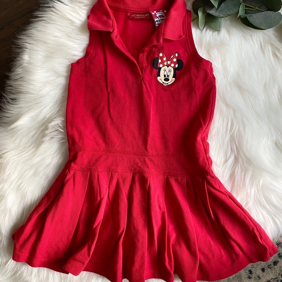 Disney Other - Minnie Mouse Red Jersey Dress,4-5T